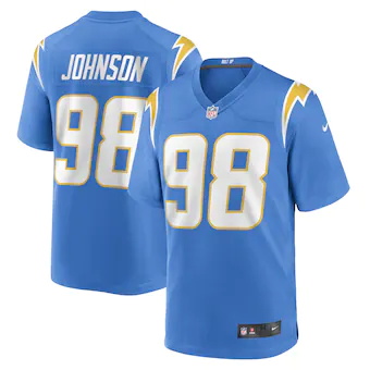 mens nike austin johnson powder blue los angeles chargers g